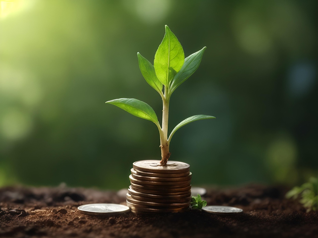 Ilustrační koncept růstu uprostřed okurkové sezóny